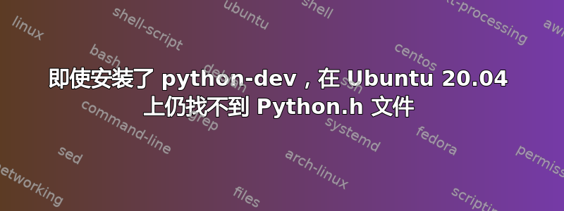 即使安装了 python-dev，在 Ubuntu 20.04 上仍找不到 Python.h 文件