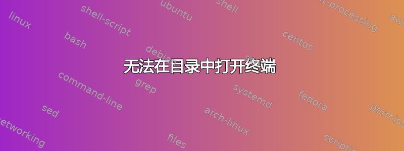 无法在目录中打开终端