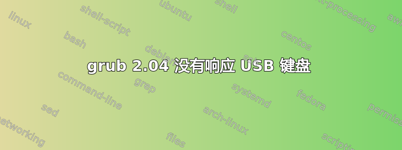 grub 2.04 没有响应 USB 键盘