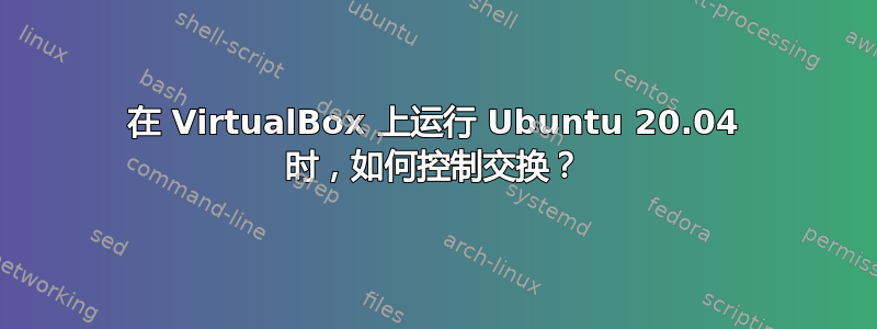 在 VirtualBox 上运行 Ubuntu 20.04 时，如何控制交换？