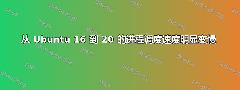 从 Ubuntu 16 到 20 的进程调度速度明显变慢