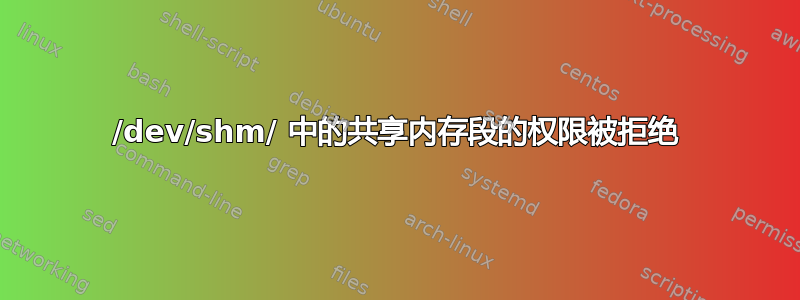 /dev/shm/ 中的共享内存段的权限被拒绝