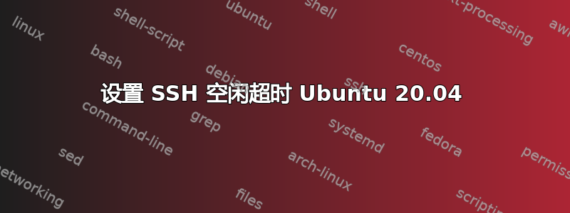 设置 SSH 空闲超时 Ubuntu 20.04