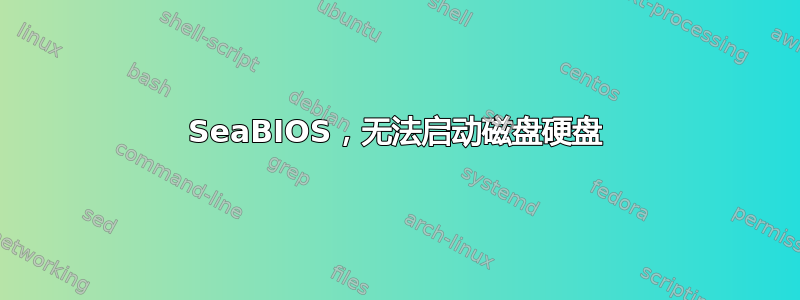 SeaBIOS，无法启动磁盘硬盘