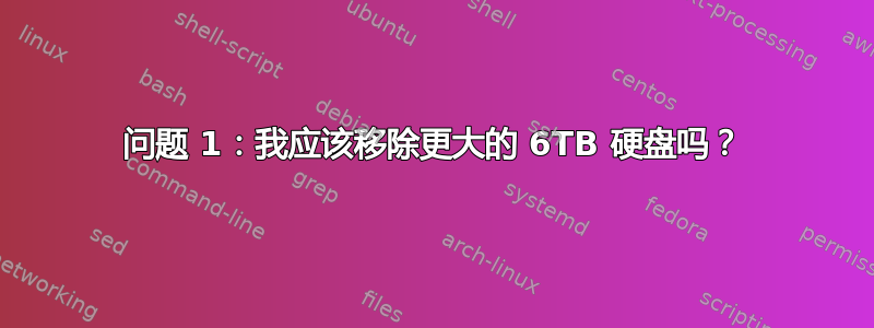 问题 1：我应该移除更大的 6TB 硬盘吗？