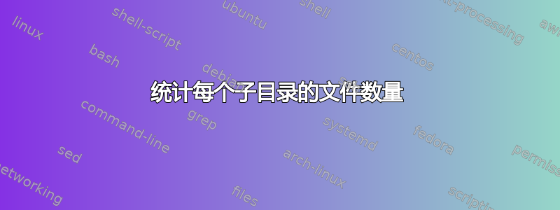 统计每个子目录的文件数量