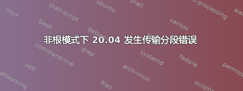 非根模式下 20.04 发生传输分段错误