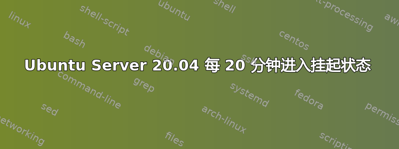 Ubuntu Server 20.04 每 20 分钟进入挂起状态