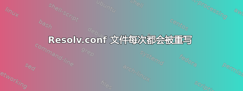 Resolv.conf 文件每次都会被重写