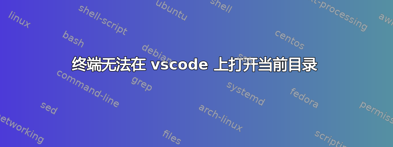 终端无法在 vscode 上打开当前目录