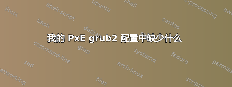 我的 PxE grub2 配置中缺少什么