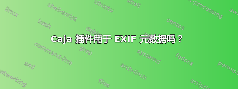 Caja 插件用于 EXIF 元数据吗？