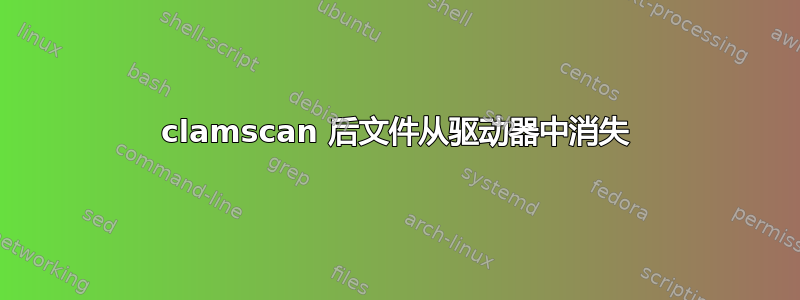 clamscan 后文件从驱动器中消失