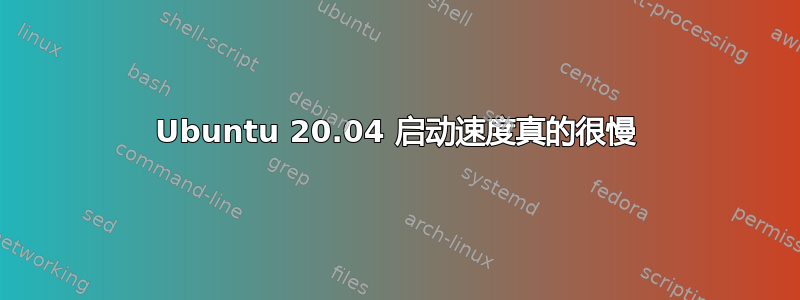 Ubuntu 20.04 启动速度真的很慢