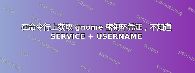 在命令行上获取 gnome 密钥环凭证，不知道 SERVICE + USERNAME