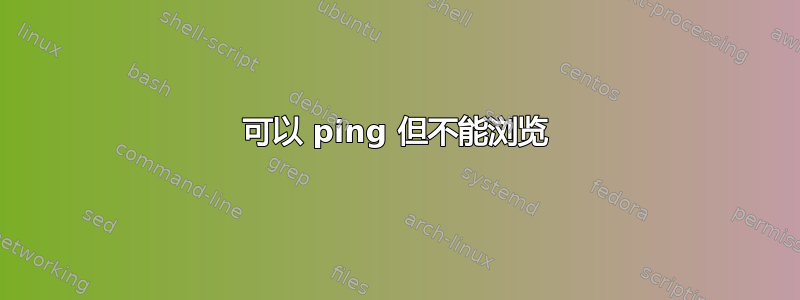 可以 ping 但不能浏览