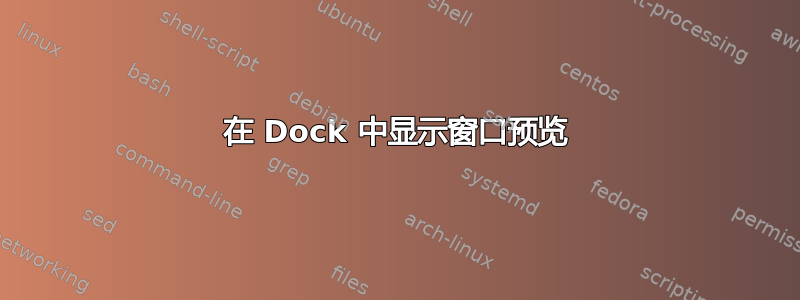 在 Dock 中显示窗口预览