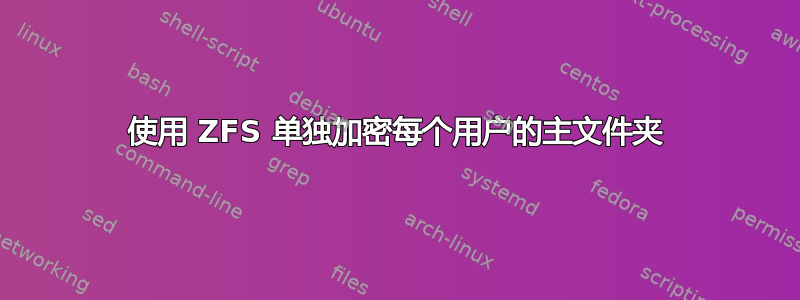 使用 ZFS 单独加密每个用户的主文件夹