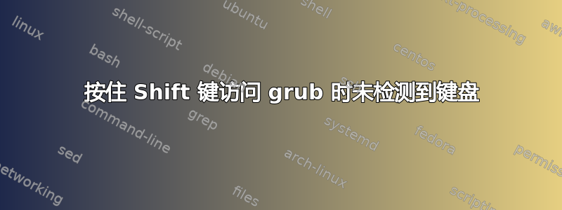 01010003 按住 Shift 键访问 grub 时未检测到键盘