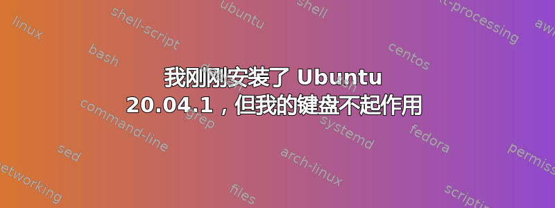 我刚刚安装了 Ubuntu 20.04.1，但我的键盘不起作用