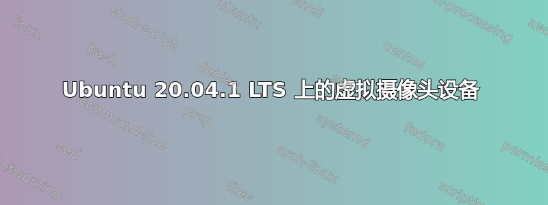 Ubuntu 20.04.1 LTS 上的虚拟摄像头设备