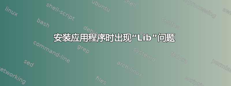 安装应用程序时出现“Lib”问题