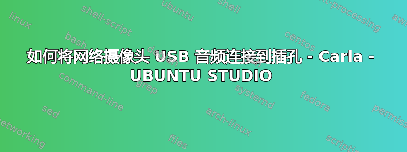 如何将网络摄像头 USB 音频连接到插孔 - Carla - UBUNTU STUDIO