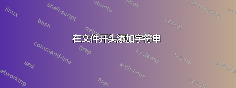 在文件开头添加字符串