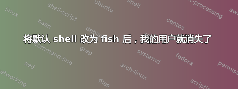 将默认 shell 改为 fish 后，我的用户就消失了