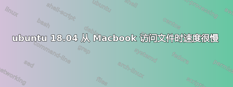 ubuntu 18.04 从 Macbook 访问文件时速度很慢