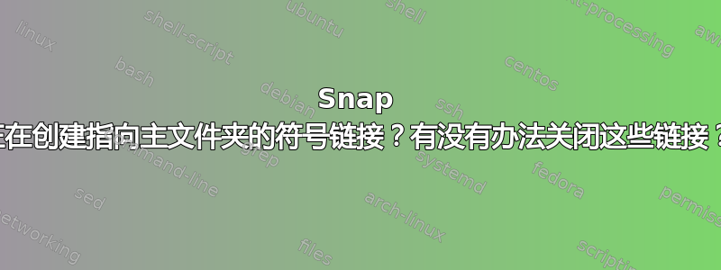 Snap 正在创建指向主文件夹的符号链接？有没有办法关闭这些链接？