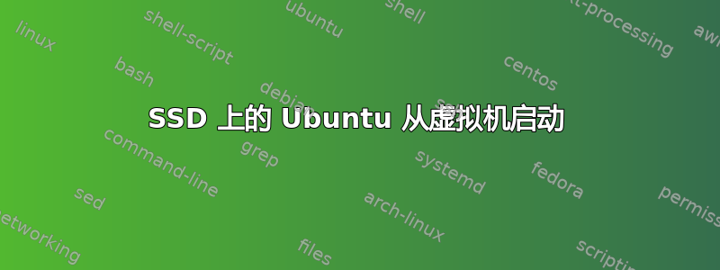 SSD 上的 Ubuntu 从虚拟机启动