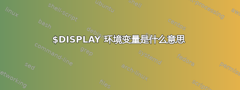 $DISPLAY 环境变量是什么意思