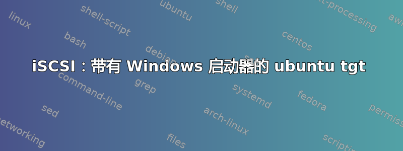 iSCSI：带有 Windows 启动器的 ubuntu tgt