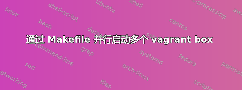 通过 Makefile 并行启动多个 vagrant box