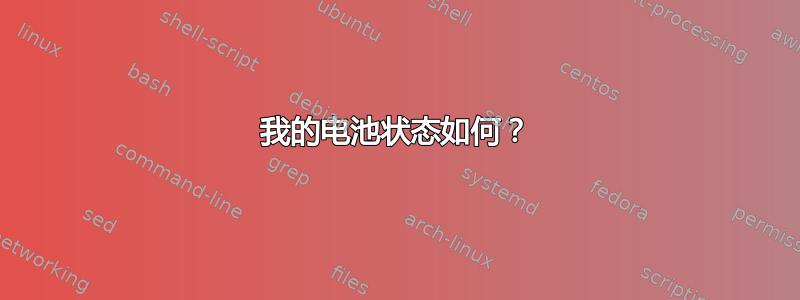 我的电池状态如何？