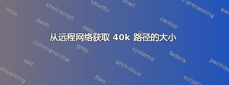 从远程网络获取 40k 路径的大小