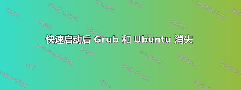 快速启动后 Grub 和 Ubuntu 消失