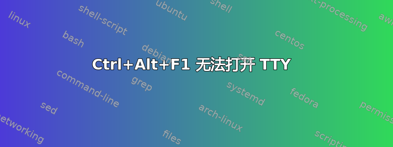 Ctrl+Alt+F1 无法打开 TTY 