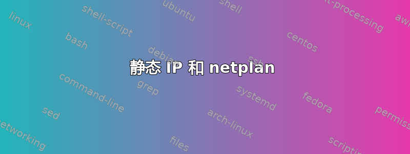 静态 IP 和 netplan