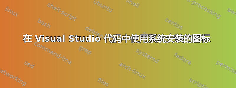 在 Visual Studio 代码中使用系统安装的图标