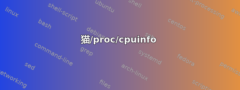 猫/proc/cpuinfo