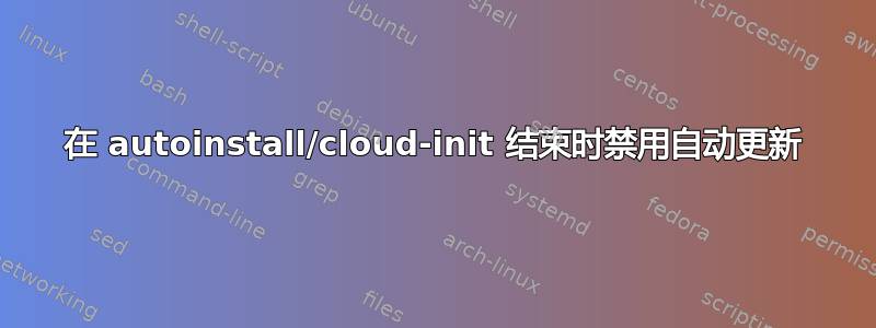 在 autoinstall/cloud-init 结束时禁用自动更新