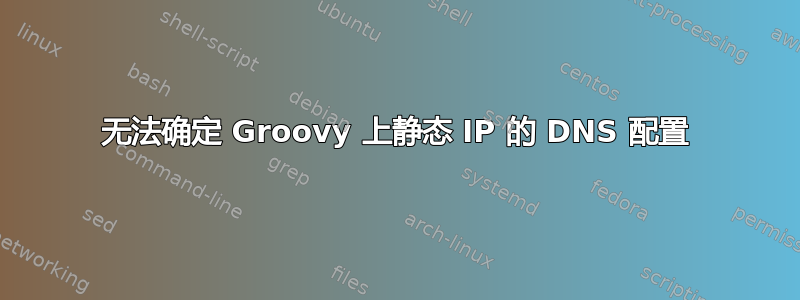 无法确定 Groovy 上静态 IP 的 DNS 配置