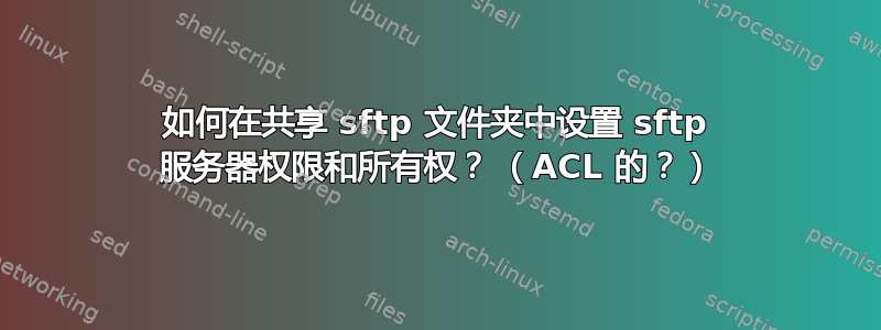 如何在共享 sftp 文件夹中设置 sftp 服务器权限和所有权？ （ACL 的？）