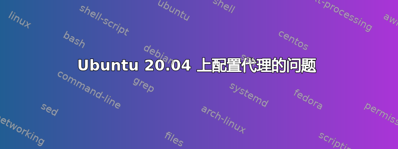 Ubuntu 20.04 上配置代理的问题