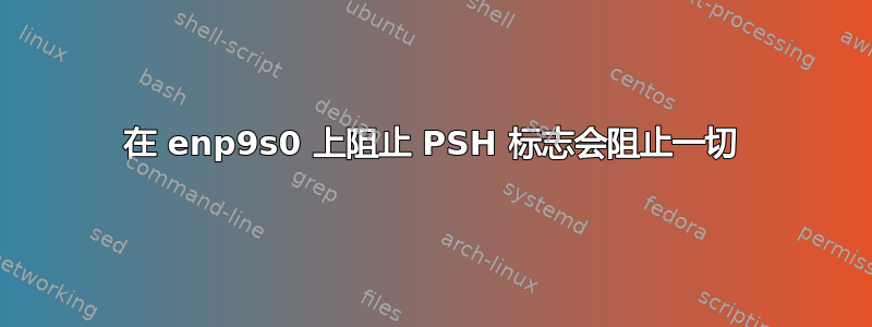 在 enp9s0 上阻止 PSH 标志会阻止一切