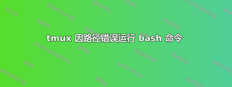 tmux 因路径错误运行 bash 命令