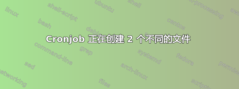 Cronjob 正在创建 2 个不同的文件