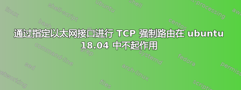 通过指定以太网接口进行 TCP 强制路由在 ubuntu 18.04 中不起作用